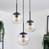 Gastor hanging light, globe light 30 cm clear, 3-light sources