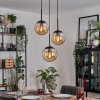 Gastor hanging light, globe light 30 cm Amber, 3-light sources