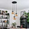 Gastor hanging light, globe light 30 cm Amber, 3-light sources