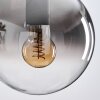 Gastor hanging light, globe light 30 cm clear, Smoke-coloured, 3-light sources