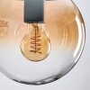 Gastor hanging light, globe light Amber, clear, 1-light source