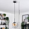 Gastor hanging light, globe light Amber, clear, 1-light source