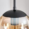 Gastor hanging light, globe light Amber, clear, 1-light source