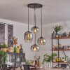 Soutinho hanging light, globe light clear, Smoke-coloured, 4-light sources