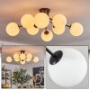 Gastor ceiling light, globe light 87 cm white, 8-light sources