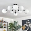 Gastor ceiling light, globe light 87 cm white, 8-light sources