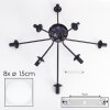 Gastor ceiling light, globe light 87 cm white, 8-light sources