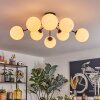 Gastor ceiling light, globe light 87 cm white, 8-light sources