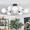 Gastor ceiling light, globe light 83 cm white, 10-light sources