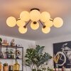 Gastor ceiling light, globe light 83 cm white, 10-light sources