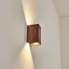 Woods outdoor wall light, Up & Down Light LED Wood like finish, black, 1-light source