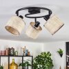 Sabadim ceiling light black, 3-light sources