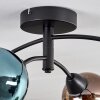 Linneryd ceiling light, globe light black, 4-light sources