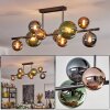 Sacoselo ceiling light, globe light black, 9-light sources