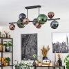 Sacoselo ceiling light, globe light black, 9-light sources