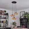 Mertola hanging light, globe light black, 3-light sources