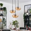 Mertola hanging light, globe light black, 3-light sources