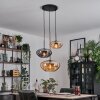 Mertola hanging light, globe light black, 3-light sources