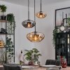 Mertola hanging light, globe light black, 3-light sources