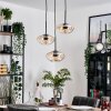 Mertola hanging light, globe light black, 3-light sources