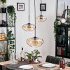 Mertola hanging light, globe light black, 3-light sources