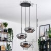 Mertola hanging light, globe light black, 3-light sources