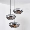 Mertola hanging light, globe light black, 3-light sources