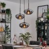 Mertola hanging light, globe light black, 3-light sources