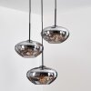 Mertola hanging light, globe light black, 3-light sources