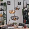 Mertola hanging light, globe light black, 3-light sources