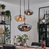 Mertola hanging light, globe light black, 3-light sources