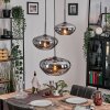 Mertola hanging light, globe light black, 3-light sources