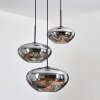 Mertola hanging light, globe light black, 3-light sources