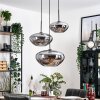 Mertola hanging light, globe light black, 3-light sources