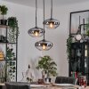 Mertola hanging light, globe light black, 3-light sources