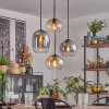 Soutinho hanging light, globe light Amber, clear, Smoke-coloured, 4-light sources