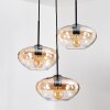 Mertola hanging light, globe light black, 3-light sources