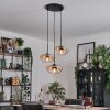 Mertola hanging light, globe light black, 3-light sources