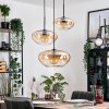 Mertola hanging light, globe light black, 3-light sources