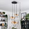 Mertola hanging light, globe light black, 3-light sources