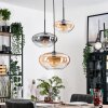 Mertola hanging light, globe light black, 3-light sources