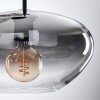 Mertola hanging light, globe light black, 3-light sources