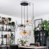 Mertola hanging light, globe light black, 3-light sources