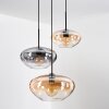 Mertola hanging light, globe light black, 3-light sources