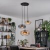 Mertola hanging light, globe light black, 3-light sources