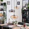 Mertola hanging light, globe light black, 3-light sources