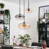 Mertola hanging light, globe light black, 3-light sources