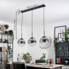 Gastor hanging light, globe light black, 3-light sources