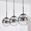 Gastor hanging light, globe light black, 3-light sources