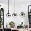 Gastor hanging light, globe light black, 3-light sources